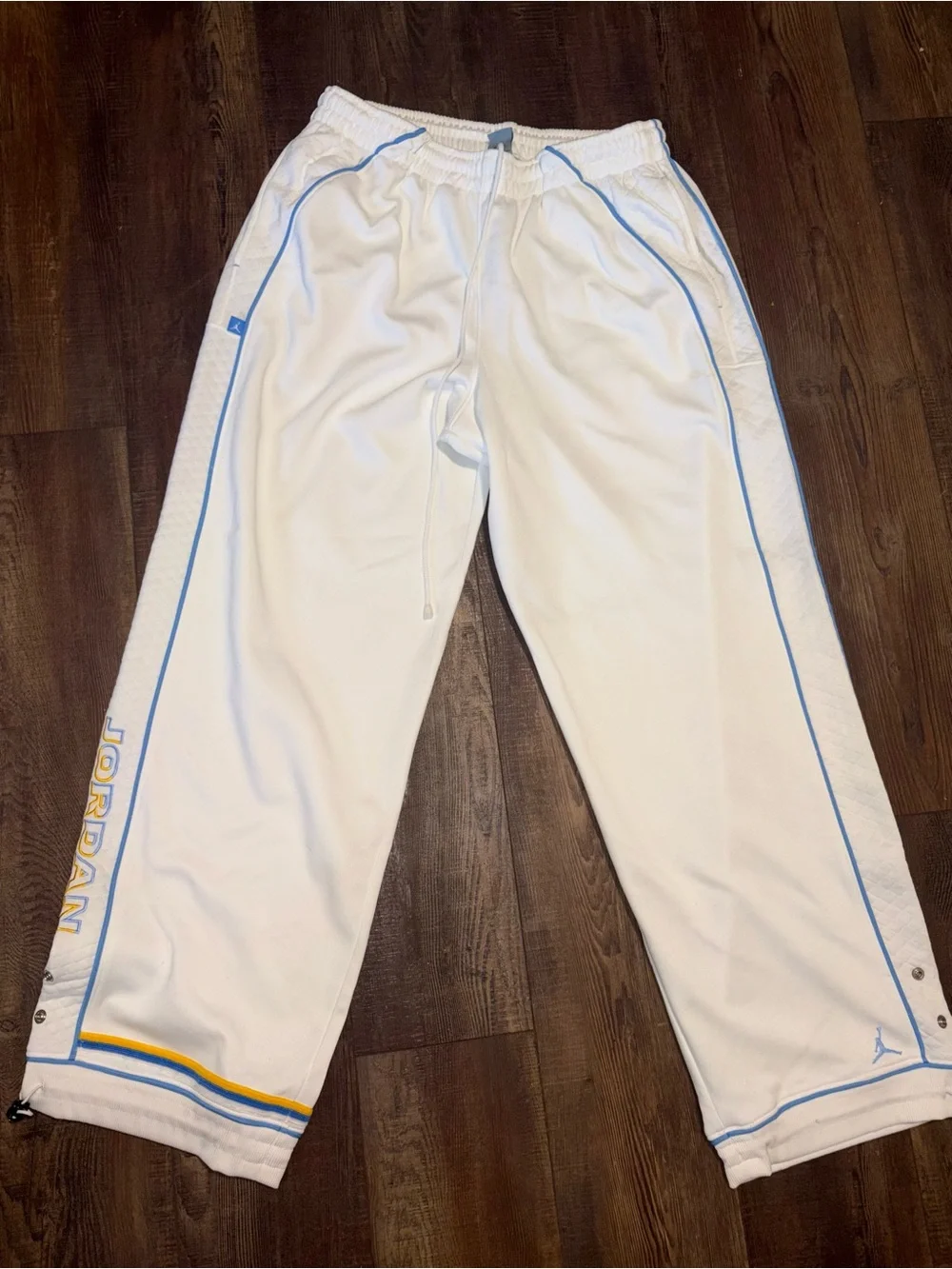 Vintage Jordan Carmelo Anthony Melo Tracksuit Jacket Pants White Blue Yellow XXL